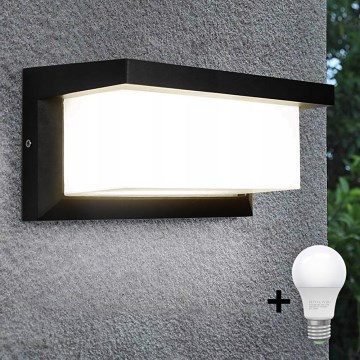 LED Kinkiet zewnętrzny NEELY 1xE27/9W/230V 3000K IP54 czarny