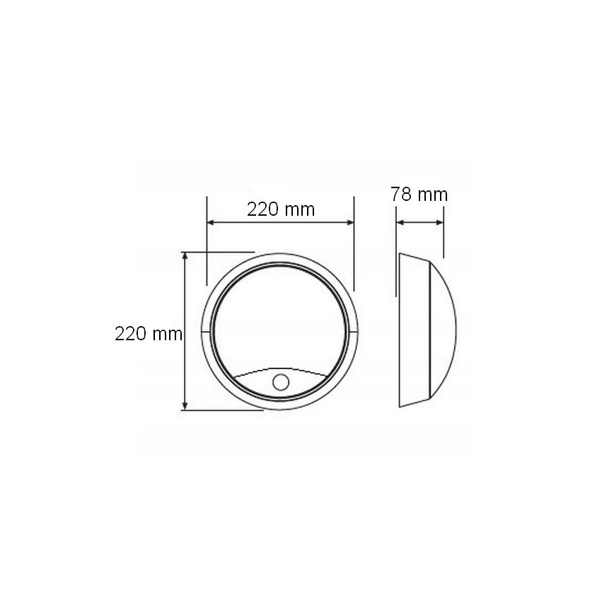 LED Kinkiet zewnętrzny z czujnikiem LED/15W/230V 4000K IP65