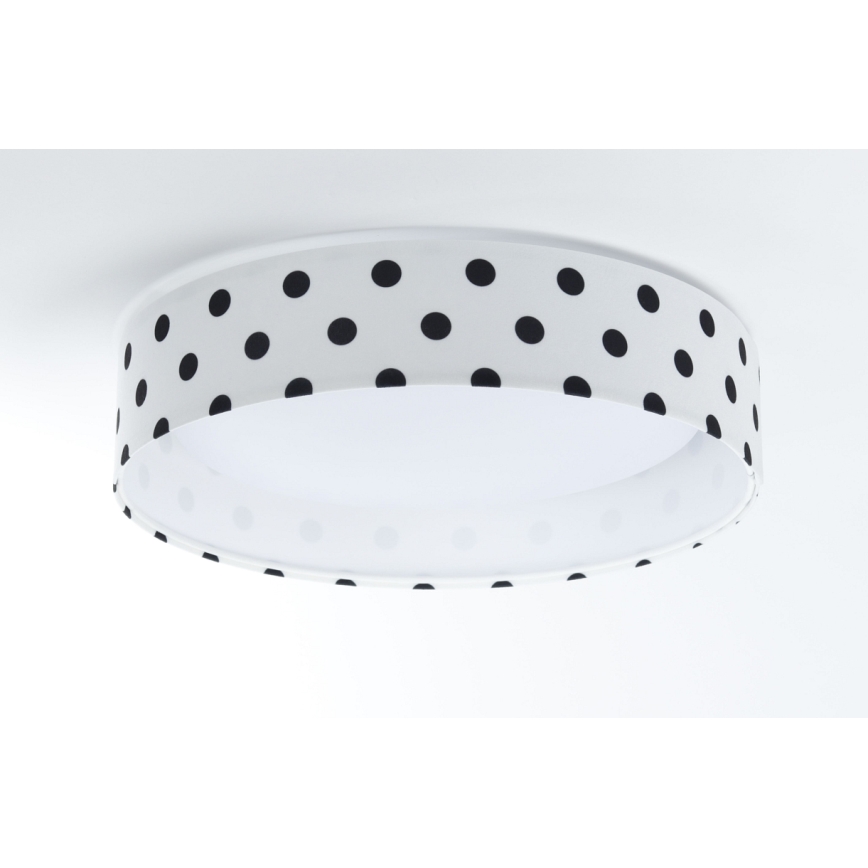 LED Plafon ściemnialny SMART GALAXY KIDS LED/24W/230V 3000-6500K kropki biała/czarna + pilot