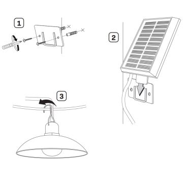 LED Lampa solarna CELINA LED/1,8W/3,7V IP44 + pilot zdalnego sterowania