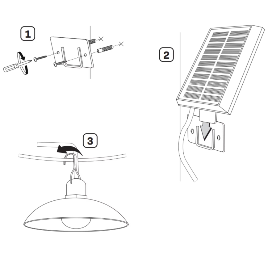 LED Lampa solarna CELINA LED/1,8W/3,7V IP44 + pilot zdalnego sterowania