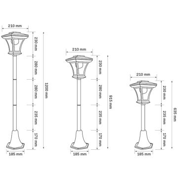 LED Lampa solarna TIRANA LED/1,6W/5V IP44