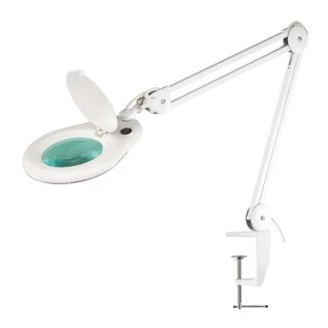 LED Lampa stołowa z lupą LED/9W/230V biała