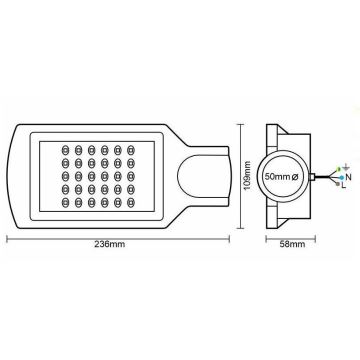 LED Lampa uliczna LED/30W/170-400V IP67