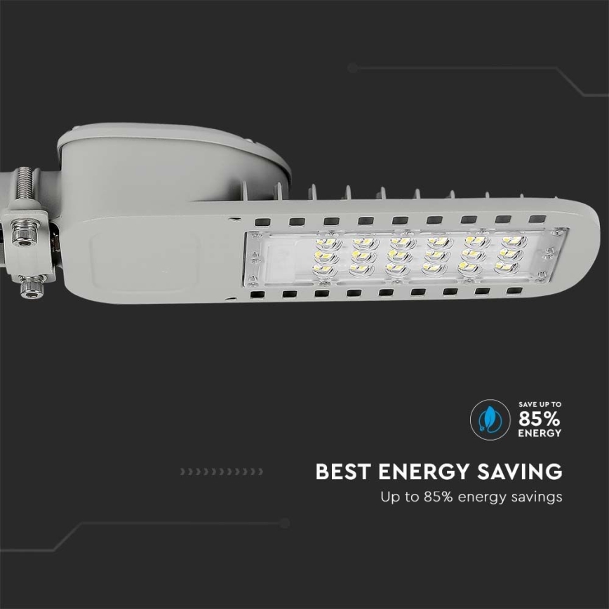 LED Lampa uliczna SAMSUNG CHIP LED/30W/230V 4000K szare