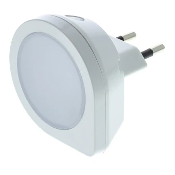 LED Lampka orientacyjna do gniazda z czujnikiem LED/0,4W/230V 3000K biała