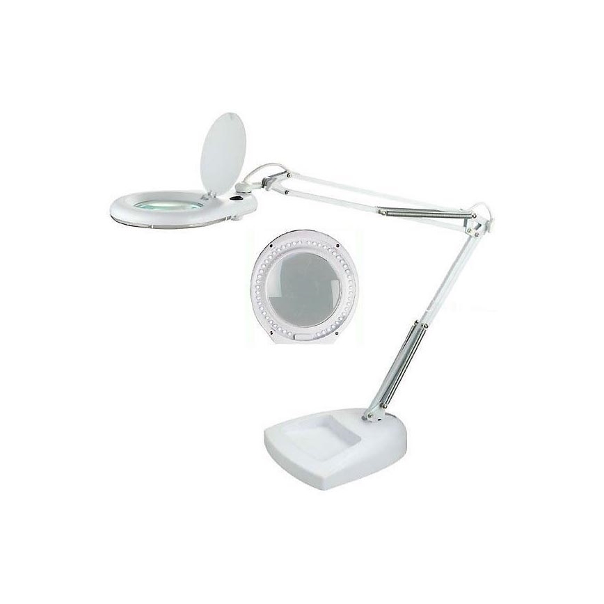 LED Lampka stołowa z lupą LED/15W/230V