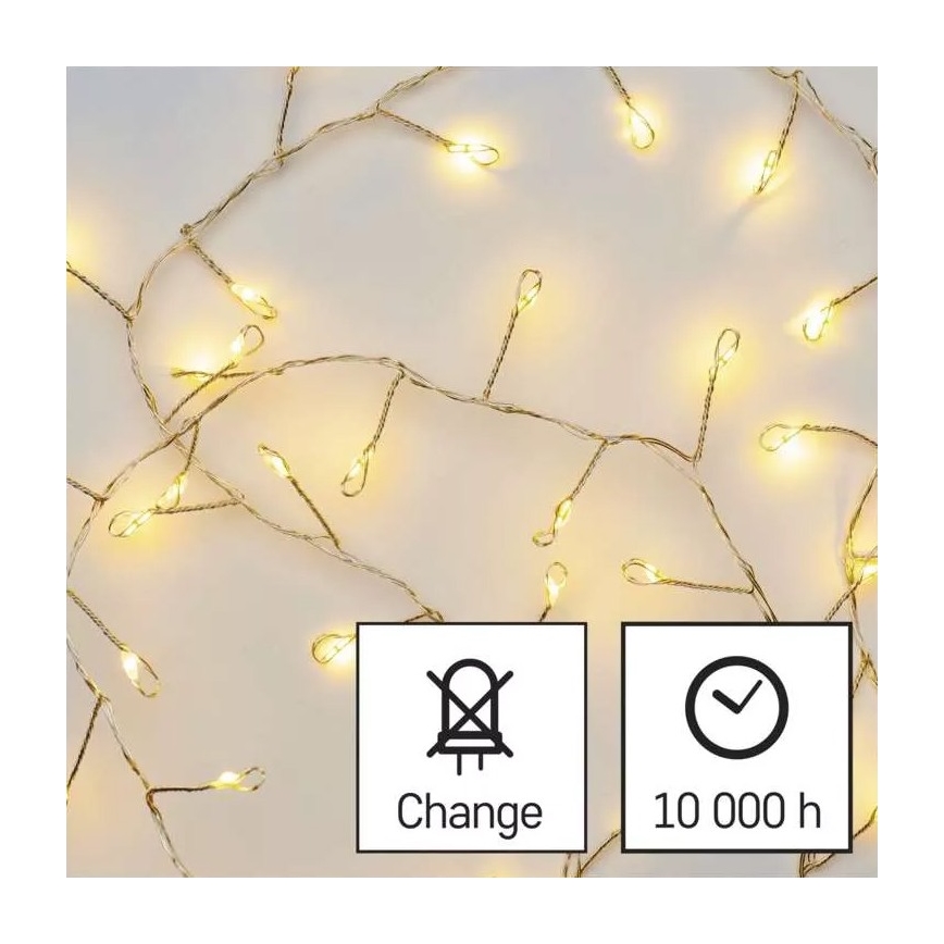 LED Łańcuch świąteczny 100xLED/3xAA 2,7m ciepła biel