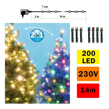 LED Łańcuch świąteczny zewnętrzny LED/230V IP44