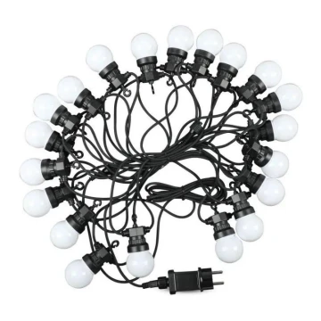 LED Łańcuch zewnętrzny STRING 10m 20xLED/0,5W/24/230V 3000K IP44