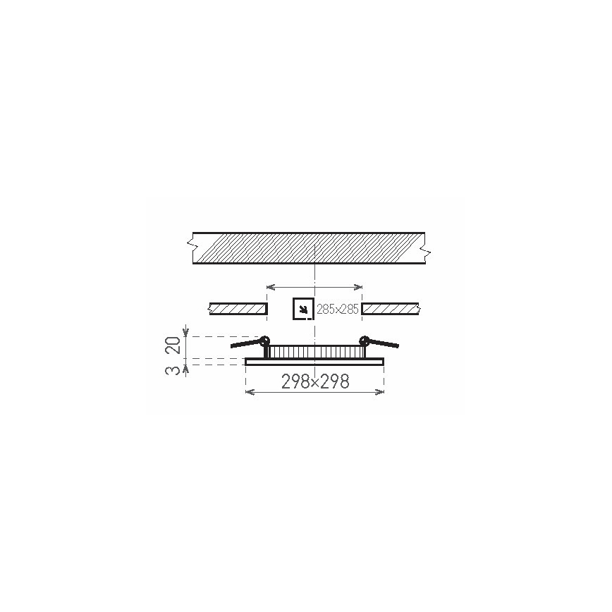 LED Łazienkowa oprawa wpuszczana VEGA LED/24W/230V 2800K 29,8 cm IP44 śnieżna biel