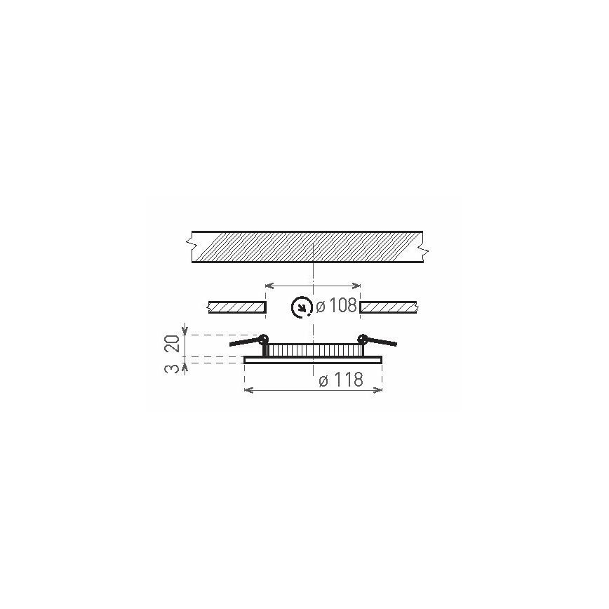 LED Łazienkowa oprawa wpuszczana VEGA LED/6W/230V 2800K śr. 11,8 cm IP44 śnieżna biel