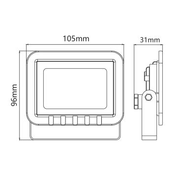 LED Naświetlacz LED/10W/230V 6500K IP65