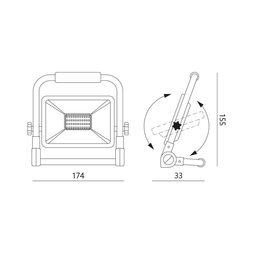 LED Naświetlacz LED/50W/230V 4000K IP65