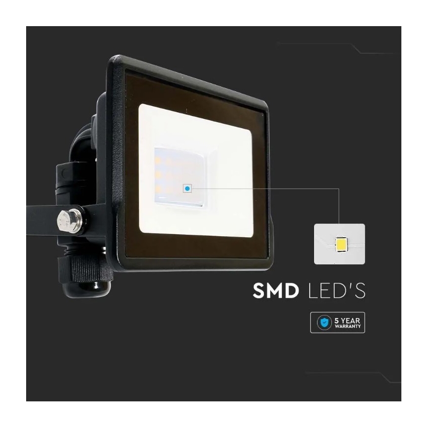 LED Naświetlacz SAMSUNG CHIP LED/10W/230V IP65 6500K czarny