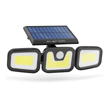 LED Naświetlacz solarny z czujnikiem 3xLED/3,3W/5V IP65