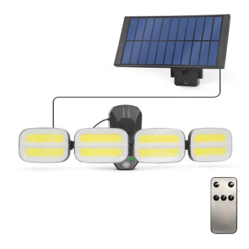 LED Naświetlacz solarny z czujnikiem 4xLED/2,5W/6V IP65 + pilot