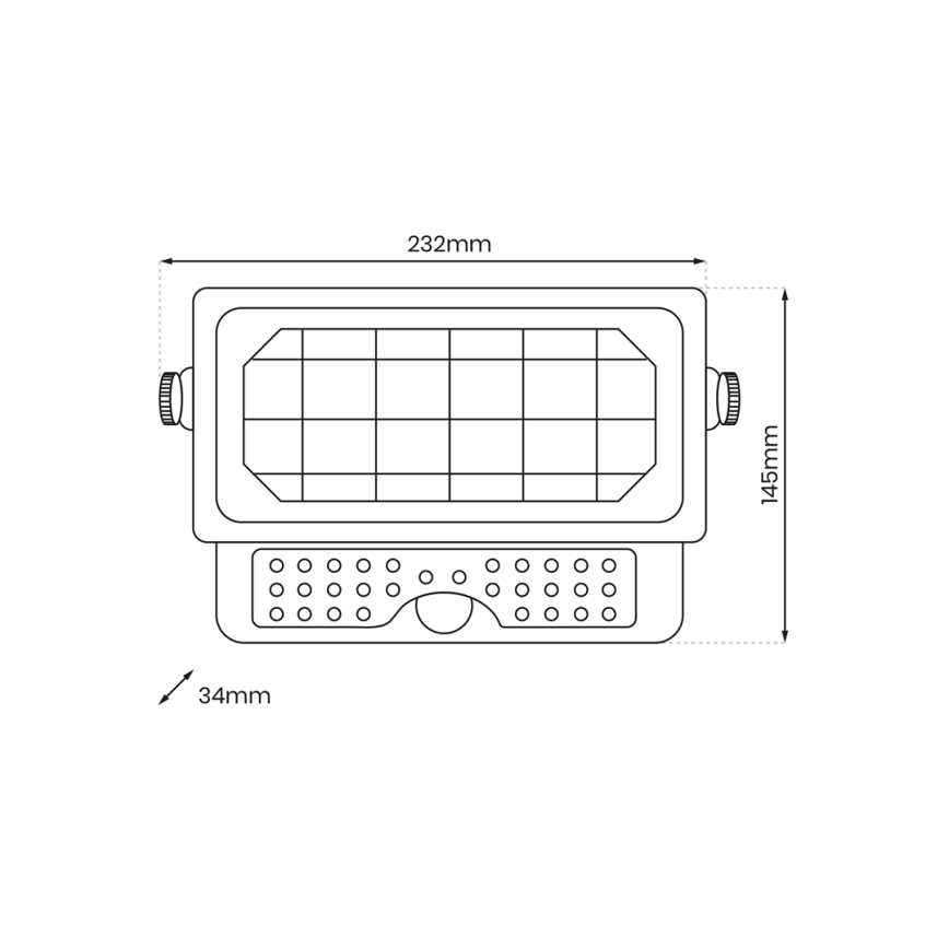 LED Naświetlacz solarny z czujnikiem EPAD LED/5W/3000 mAh 3,7V 4000K IP65