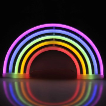 LED Neonowa dekoracja ścienna RAINBOW LED/3W/3xAA USB wielobarwna