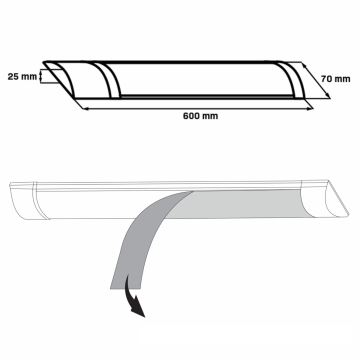 LED Oświetlenie blatu kuchennego LED/18W/230V 4000K 60 cm białe