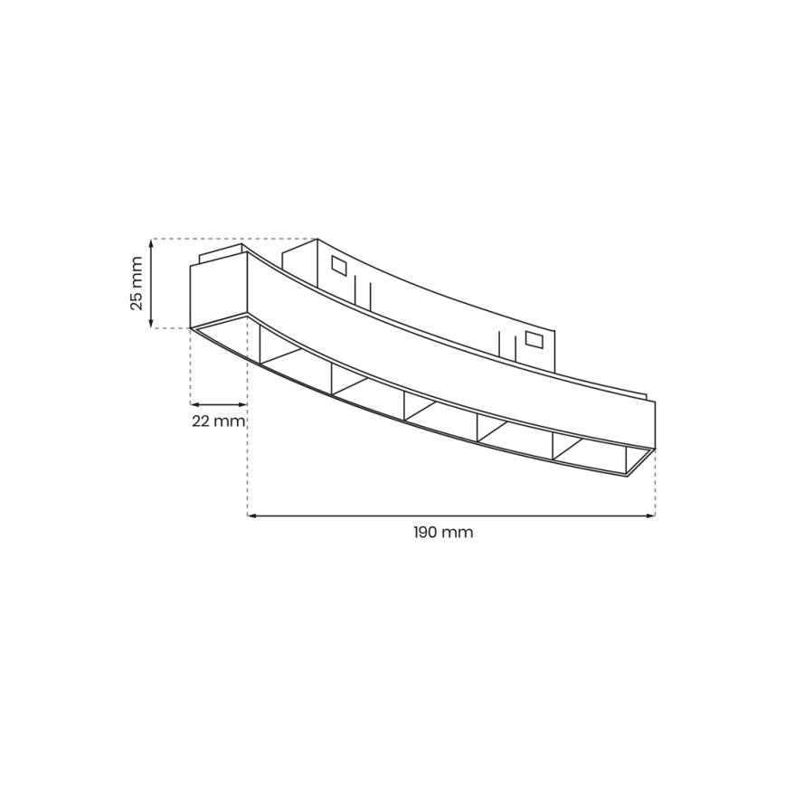 LED Oświetlenie do systemu szynowego MAGNETIC TRACK LED/6W/48V 4000K czarne