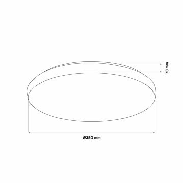 LED Oświetlenie łazienkowe ściemnialne PIRIUS LED/48W/230V śr. 38 cm 3000-6000K IP44 + pilot zdalnego sterowania