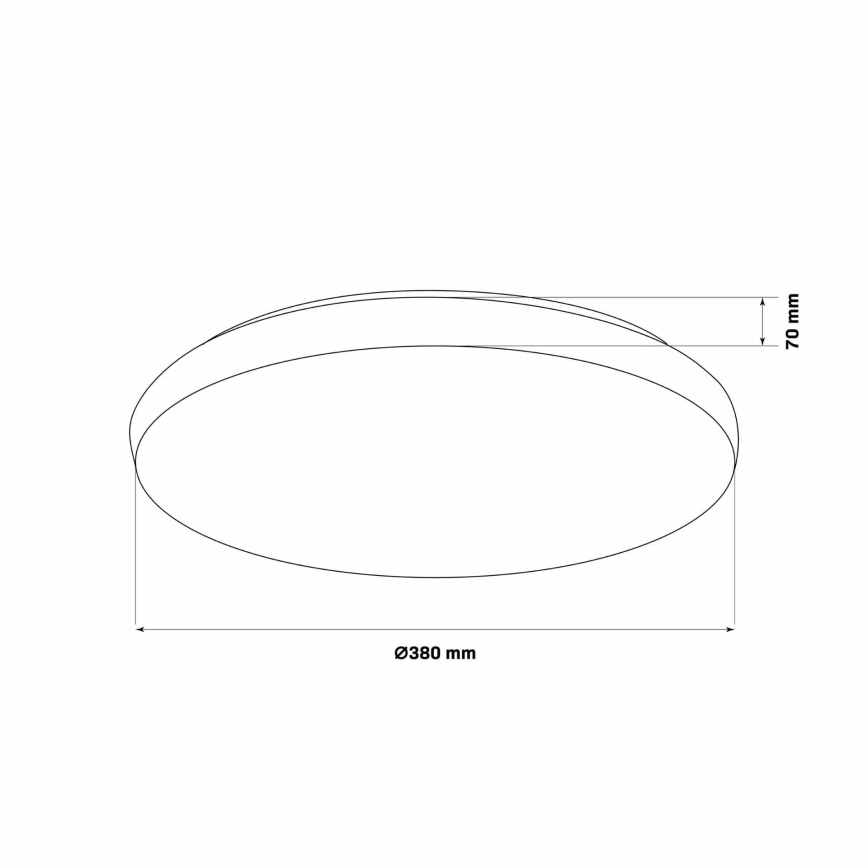 LED Oświetlenie łazienkowe ściemnialne PIRIUS LED/48W/230V śr. 38 cm 3000-6000K IP44 + pilot zdalnego sterowania