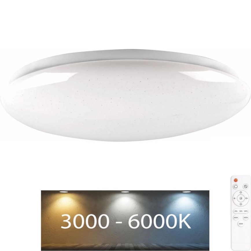 LED Oświetlenie łazienkowe ściemnialne PIRIUS LED/48W/230V śr. 38 cm 3000-6000K IP44 + pilot zdalnego sterowania