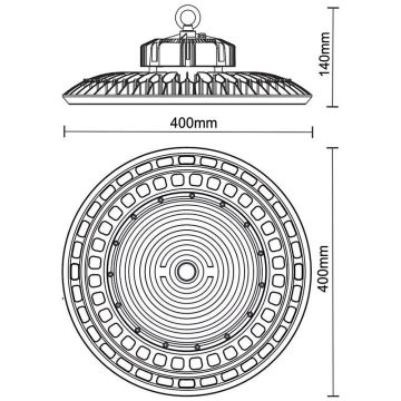 LED Oświetlenie przemysłowe UFO HIGHBAY LED/200W/230V 5000K IP65