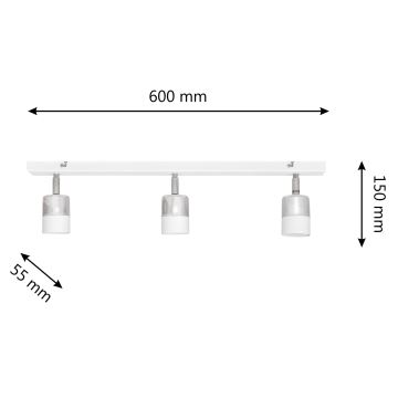 LED Oświetlenie punktowe TUBSSON 3xGU10/6,5W/230V biały/chrom błyszczący