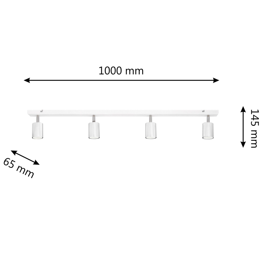 LED Oświetlenie punktowe TUNE 4xGU10/4,8W/230V matowy chrom/białe
