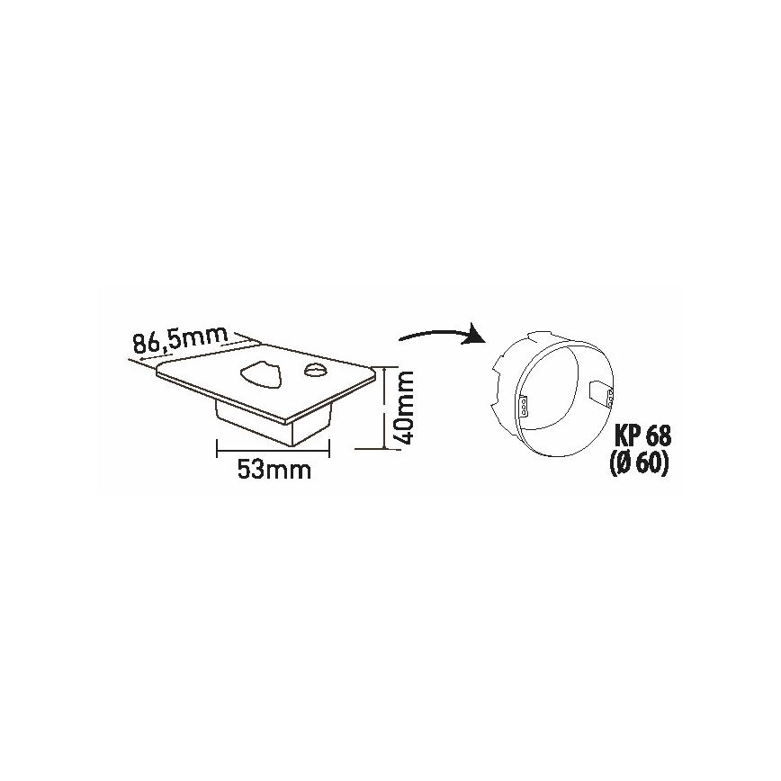 LED Oświetlenie schodowe z czujnikiem ruchu LED/1,5W/230V 3000K/4000K/6500K