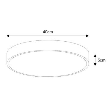 LED Plafon FELIZ LED/40W/230V 4000K śr. 40 cm czarne