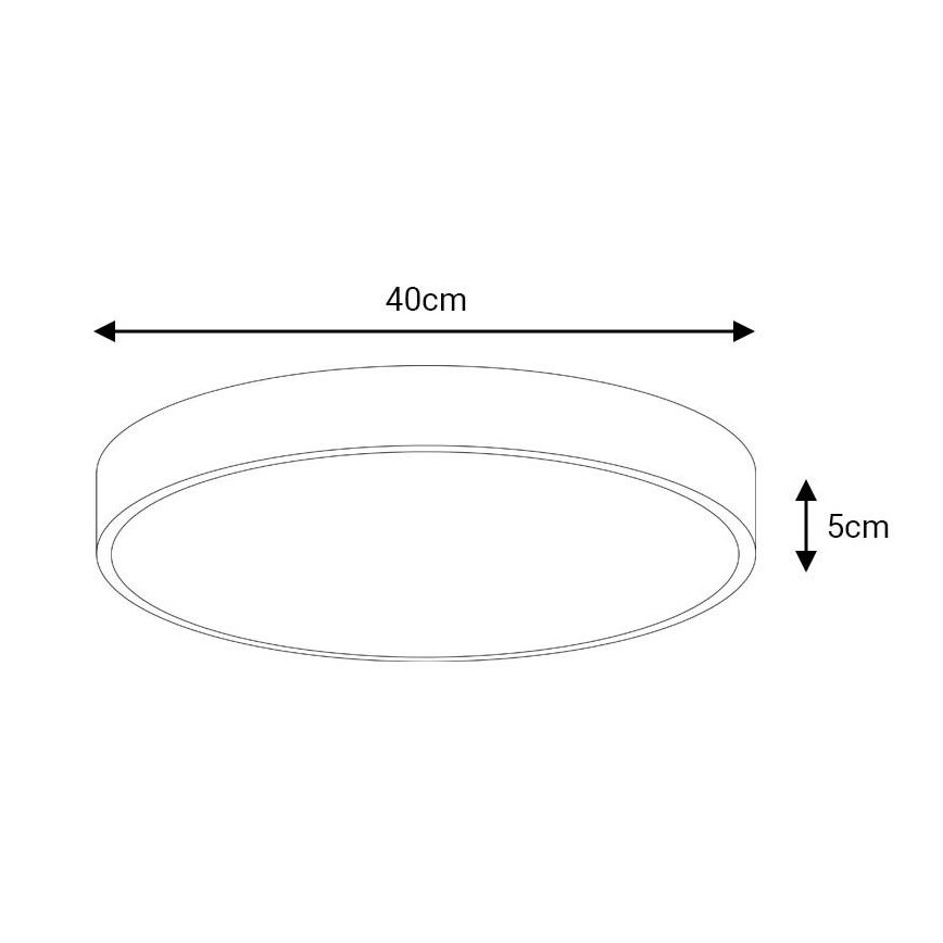 LED Plafon FELIZ LED/40W/230V 4000K śr. 40 cm czarne