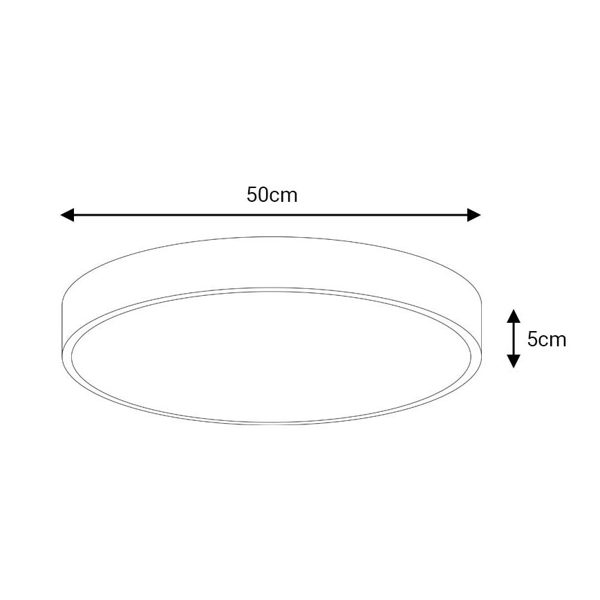 LED Plafon FELIZ LED/50W/230V 4000K śr. 50 cm czarne