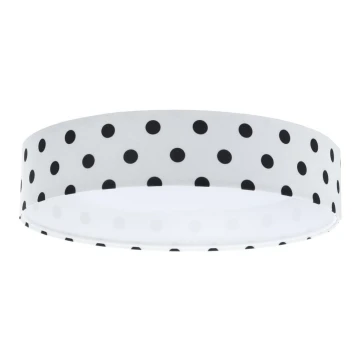 LED Plafon GALAXY KIDS LED/24W/230V kropki białe/czarne