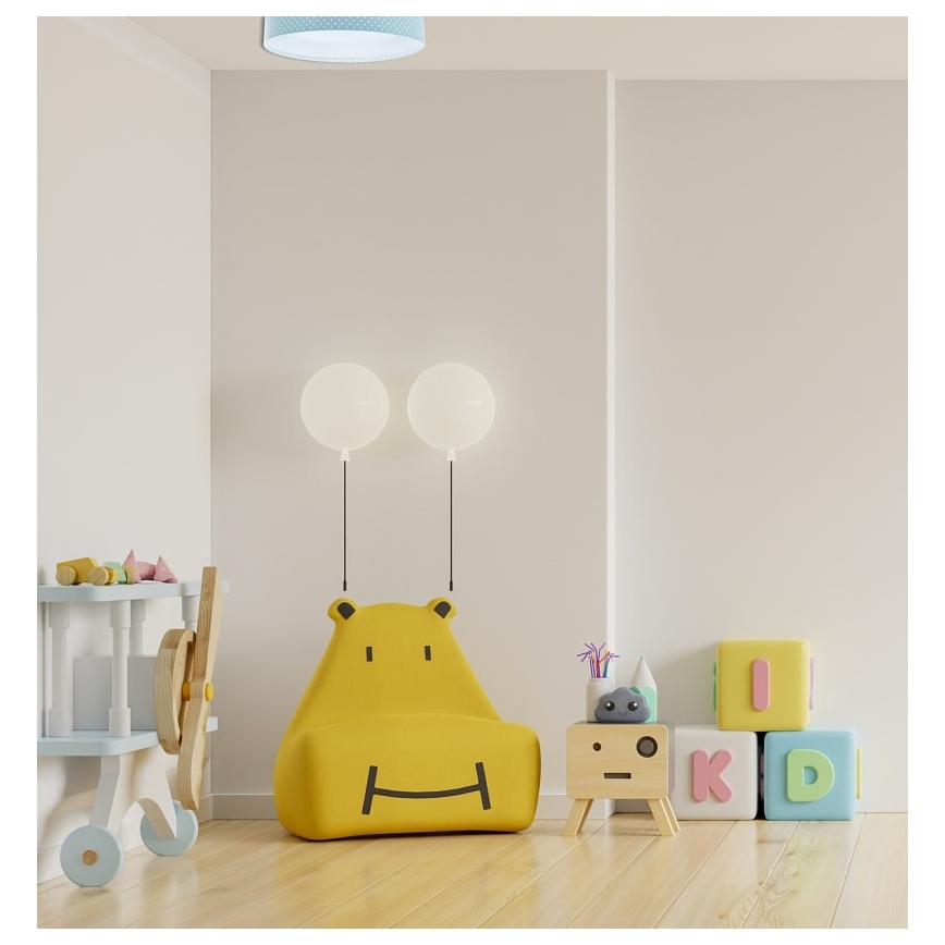 LED Plafon GALAXY KIDS LED/24W/230V kropki turkusowy/białe