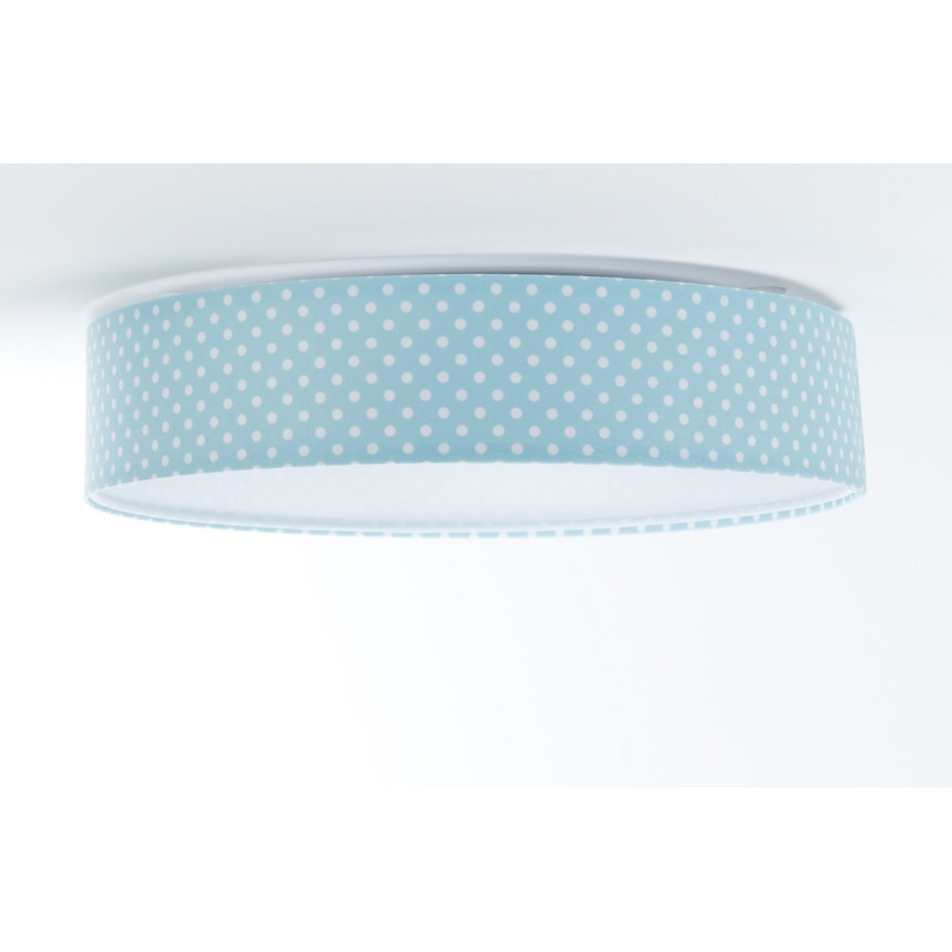 LED Plafon GALAXY KIDS LED/24W/230V kropki turkusowy/białe