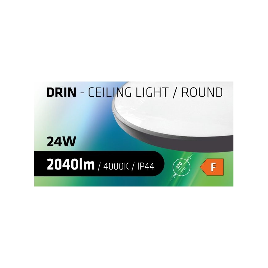 LED Plafon łazienkowy CIRCLE LED/24W/230V 4000K śr. 37 cm IP44 czarny