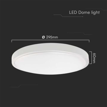 LED Plafon łazienkowy LED/24W/230V IP44 3000K śr. 29 cm biały