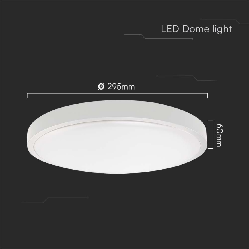 LED Plafon łazienkowy LED/24W/230V IP44 6500K śr. 29 cm biały