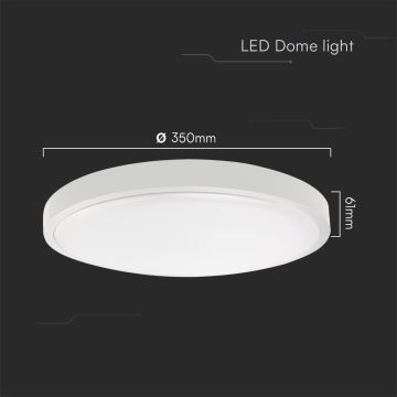 LED Plafon łazienkowy LED/36W/230V IP44 6500K śr. 35 cm biały