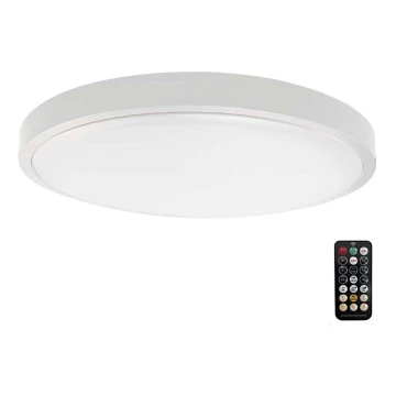 LED Plafon łazienkowy z czujnikiem LED/18W/230V 3000K IP44 biały + pilot zdalnego sterowania