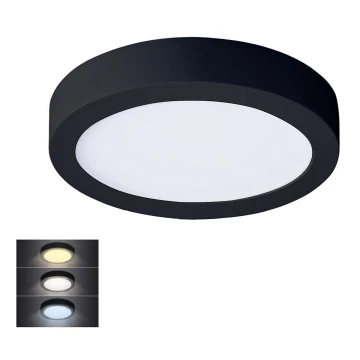 LED Plafon LED/12W/230V 3000/4000/6000K czarny okrągły