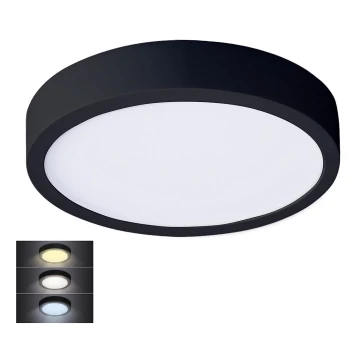 LED Plafon LED/24W/230V 3000/4000/6000K czarny okrągły