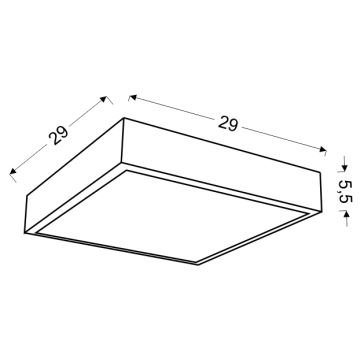 LED Plafon LUX LED/16W/230V biały