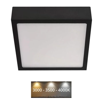 LED Plafon NEXXO LED/12,5W/230V 3000/3500/4000K 17x17 cm czarny