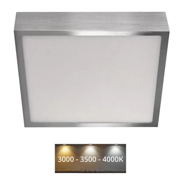 LED Plafon NEXXO LED/21W/230 3000/3500/4000K 22,5x22,5 cm chrom