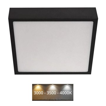 LED Plafon NEXXO LED/21W/230V 3000/3500/4000K 22,5x22,5 cm czarny