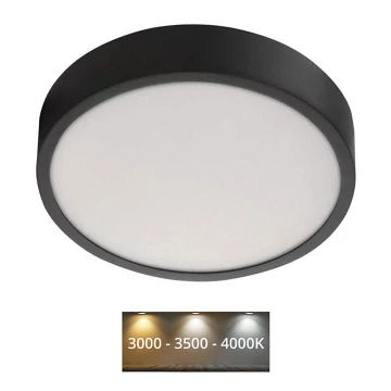 LED Plafon NEXXO LED/21W/230V 3000/3500/4000K d. 22,5 cm czarny